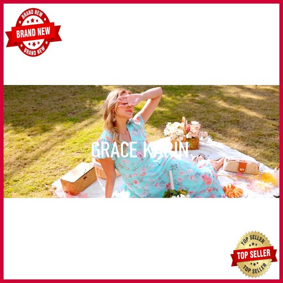 Floral Maxi Dress Short Sleeve Semi Formal Wedding Guest Elegant Flowy - Picture 7 of 7